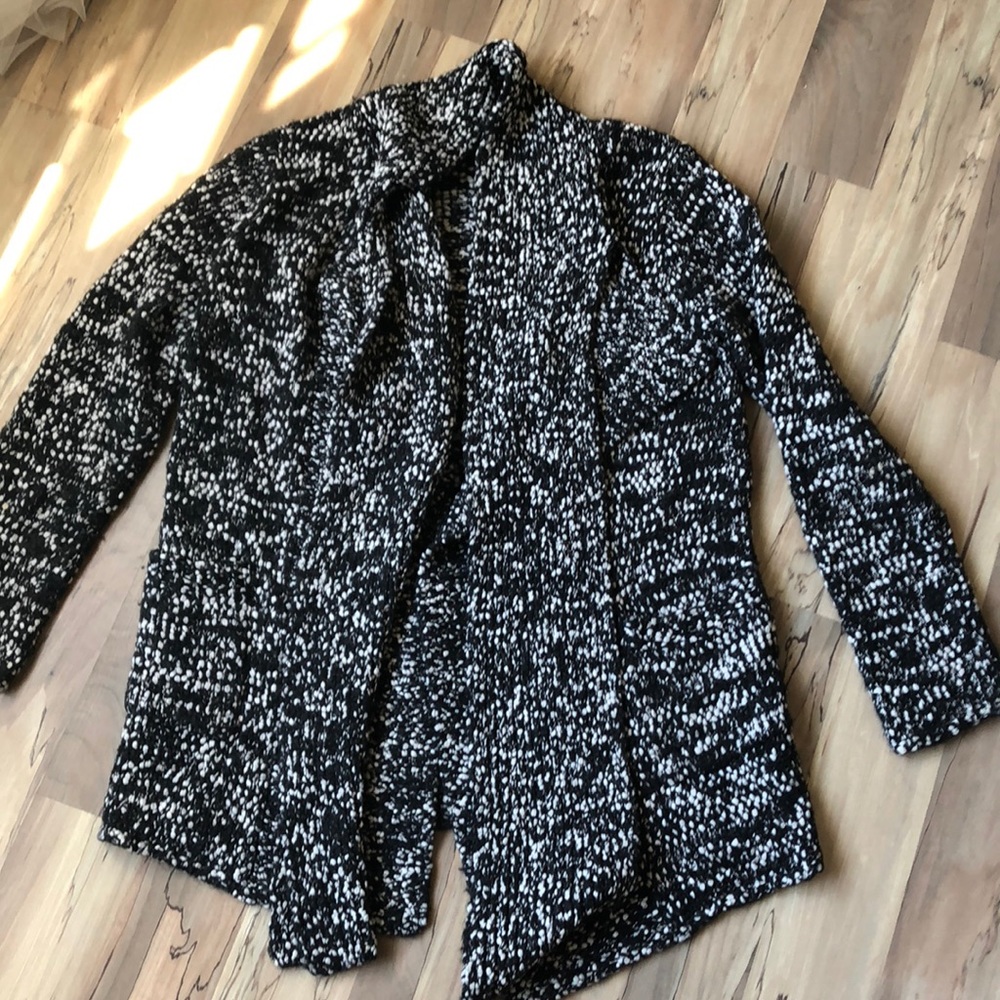 Rachel Zoe chunky cardigan with necktie